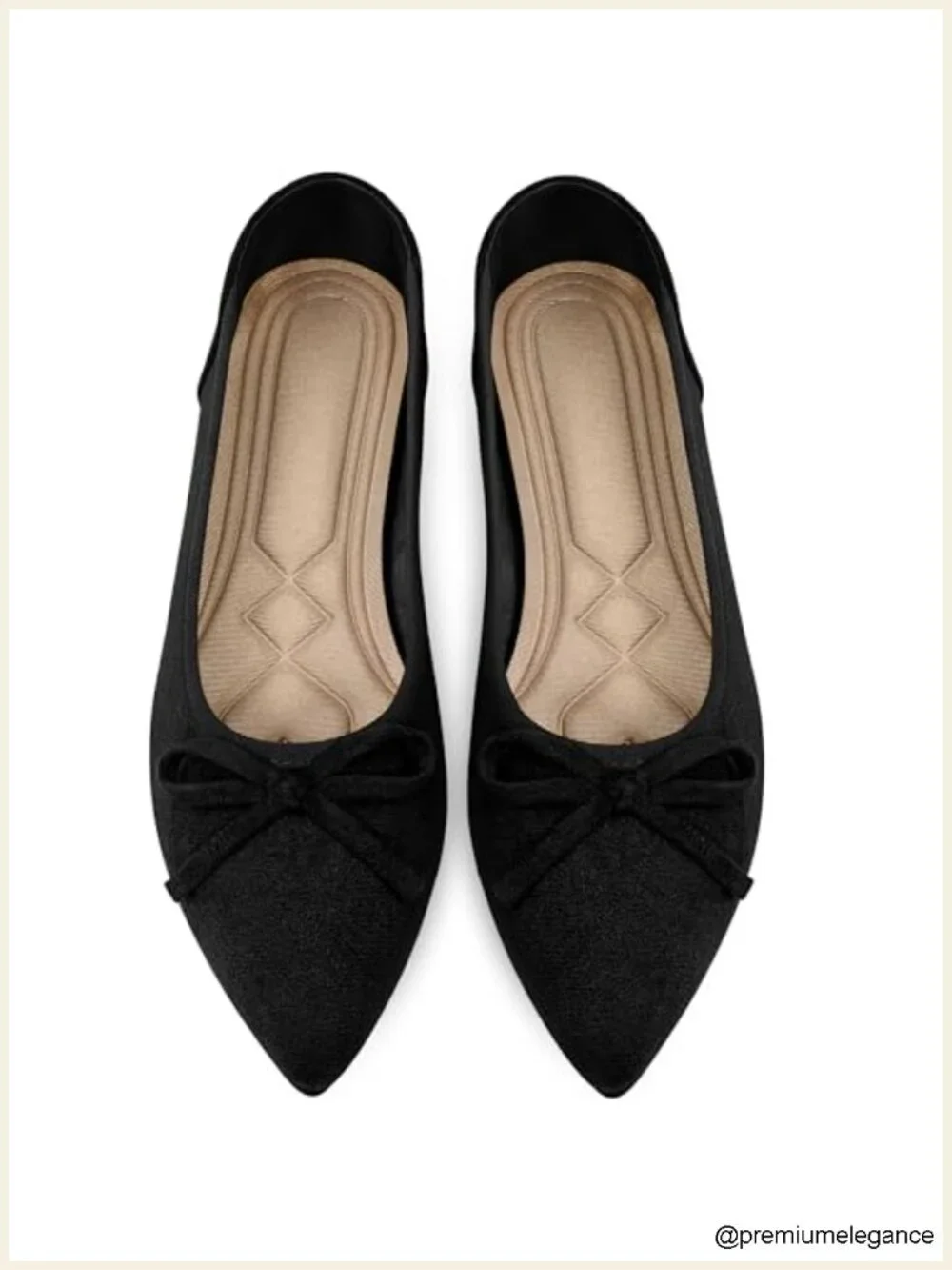 Lightweight Pointed Toe Ballet Flats - No Blisters - Slip On Office & Walking
